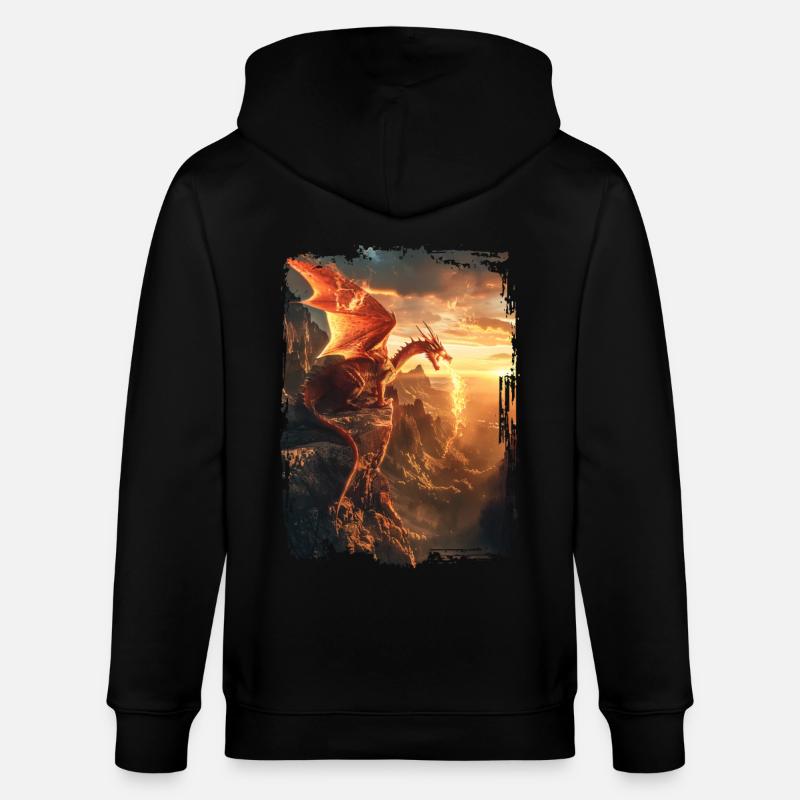 Drachen - Stanley/Stella Unisex Bio-Kapuzenjacke CULTIVATOR  - Schwarz