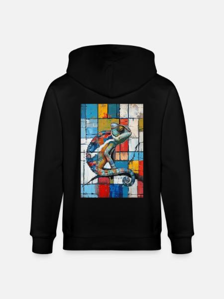 Chameleon - Stanley/Stella CULTIVATOR  Unisex Organic Hooded Jacket - black