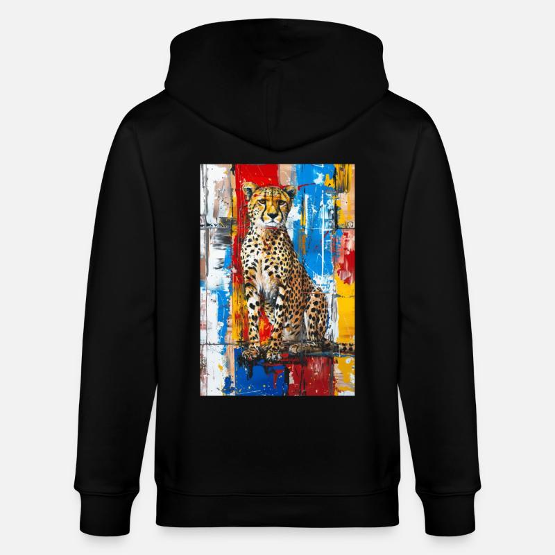 Gepard - Stanley/Stella Unisex Bio-Kapuzenjacke CULTIVATOR  - Schwarz