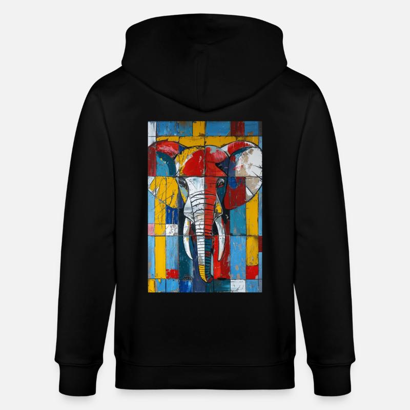 Éléphant - Veste à capuche bio CULTIVATOR Stanley/Stella Unisexe - noir