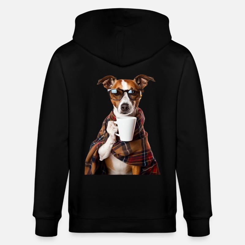Hund - Stanley/Stella Unisex Bio-Kapuzenjacke CULTIVATOR  - Schwarz