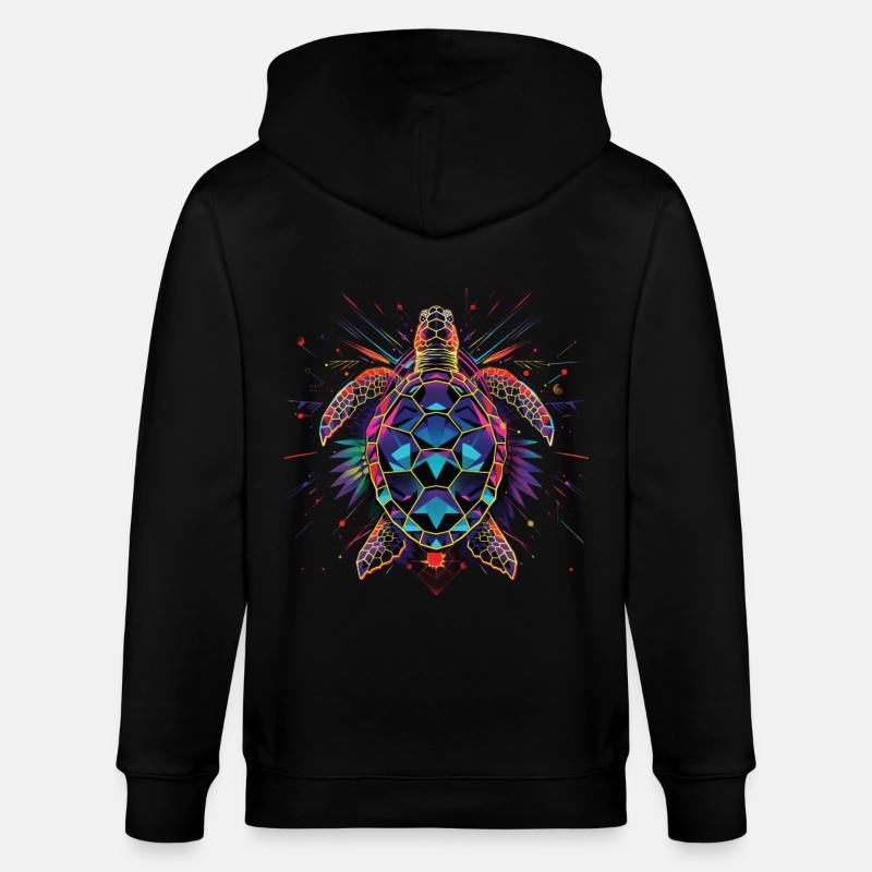 Turtle - Stanley/Stella CULTIVATOR  Unisex Organic Hooded Jacket - black
