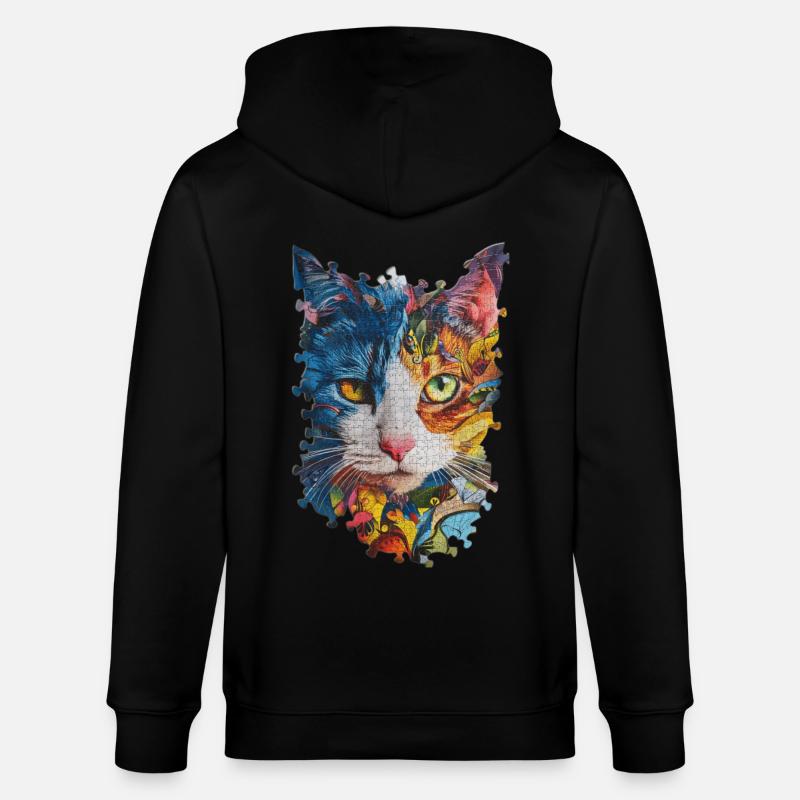 Chat - Veste à capuche bio CULTIVATOR Stanley/Stella Unisexe - noir