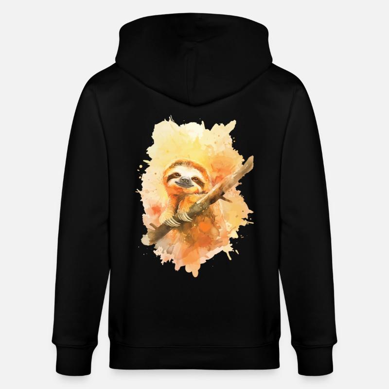 Faultier - Stanley/Stella Unisex Bio-Kapuzenjacke CULTIVATOR  - Schwarz