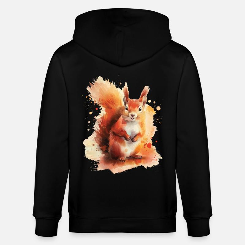 Eichhörnchen - Stanley/Stella Unisex Bio-Kapuzenjacke CULTIVATOR  - Schwarz