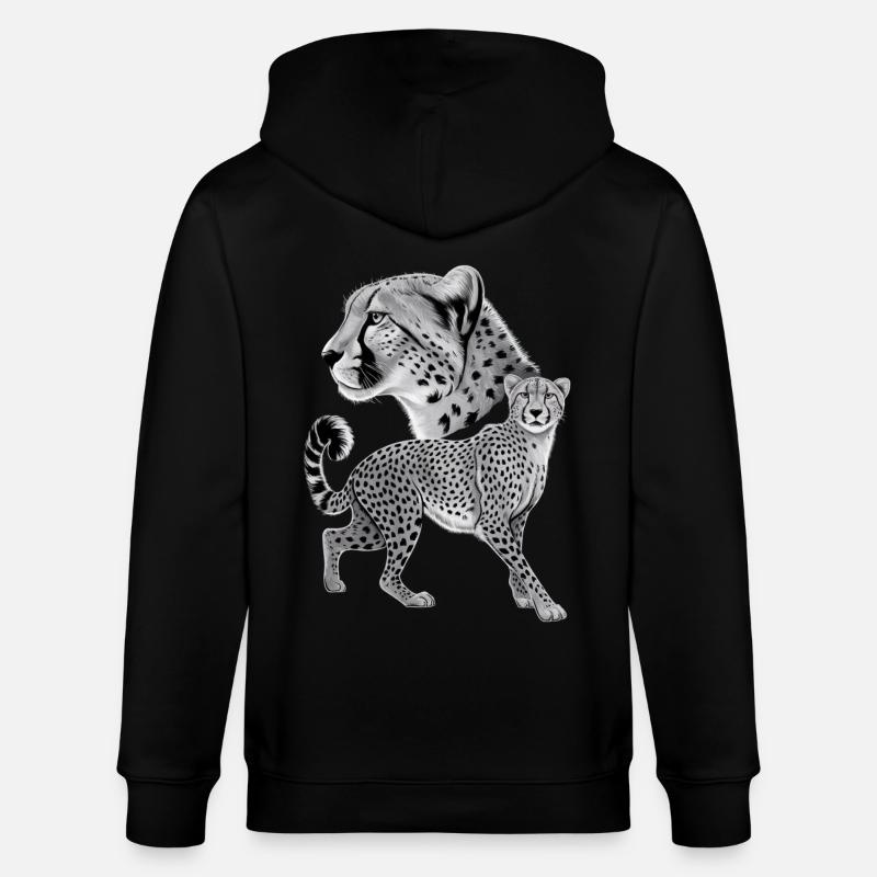 Guépard - Veste à capuche bio CULTIVATOR Stanley/Stella Unisexe - noir