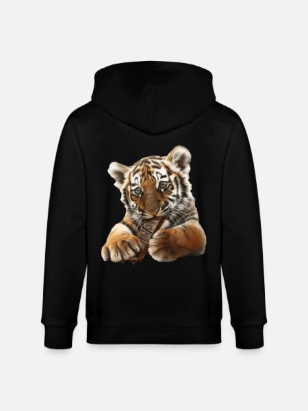 Tiger - Stanley/Stella CULTIVATOR Unisex Organic Hooded Jacket - black