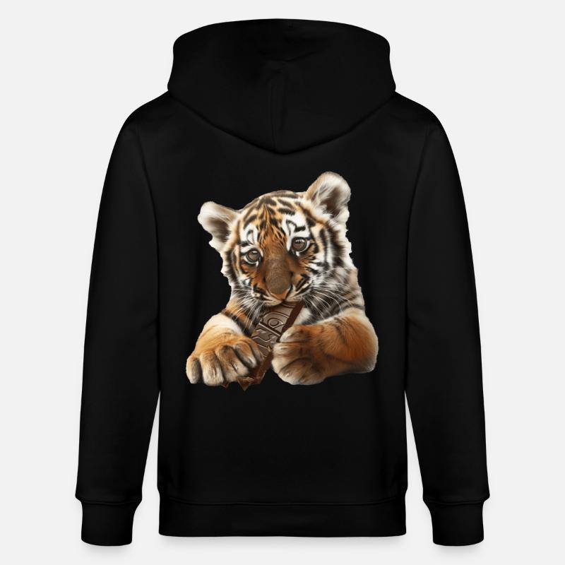 Tiger - Stanley/Stella Unisex Bio-Kapuzenjacke CULTIVATOR  - Schwarz