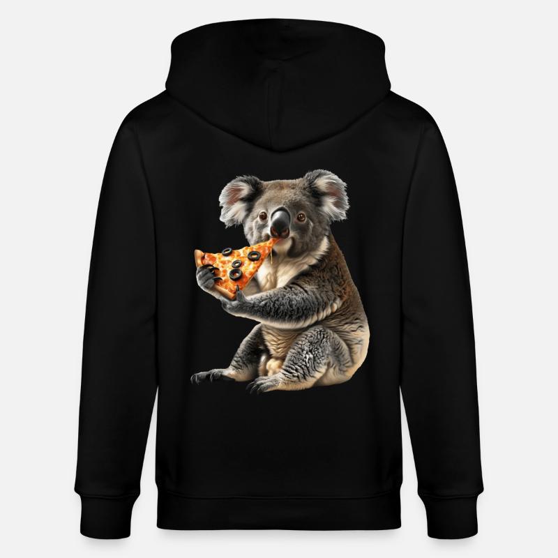 Koala - Stanley/Stella Unisex Bio-Kapuzenjacke CULTIVATOR  - Schwarz