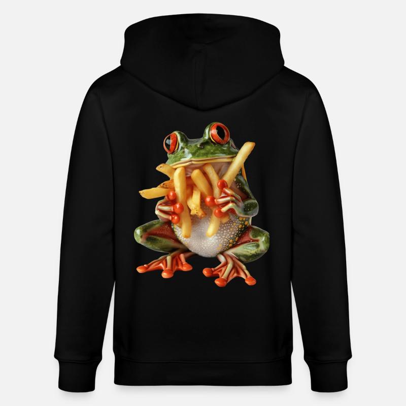 Frosch - Stanley/Stella Unisex Bio-Kapuzenjacke CULTIVATOR  - Schwarz