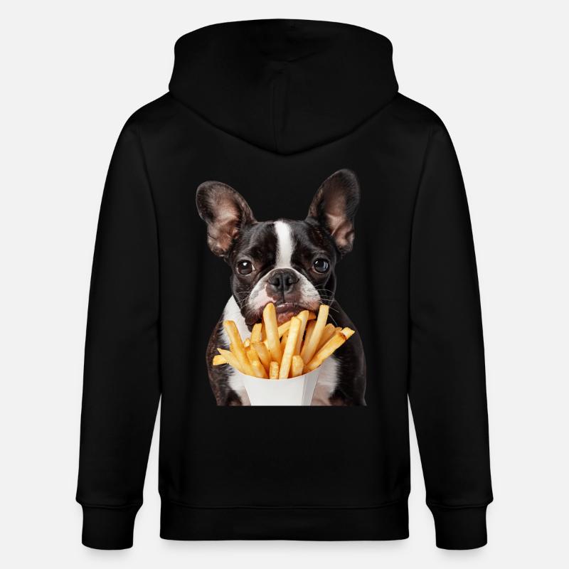 Boston Terrier - Veste à capuche bio CULTIVATOR Stanley/Stella Unisexe - noir