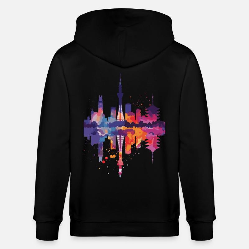 Kurashiki - Stanley/Stella Unisex Bio-Kapuzenjacke CULTIVATOR  - Schwarz