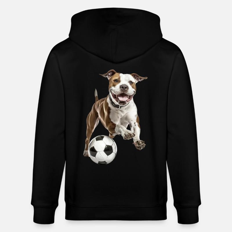 Pitbull terrier américain - Veste à capuche bio CULTIVATOR Stanley/Stella Unisexe - noir