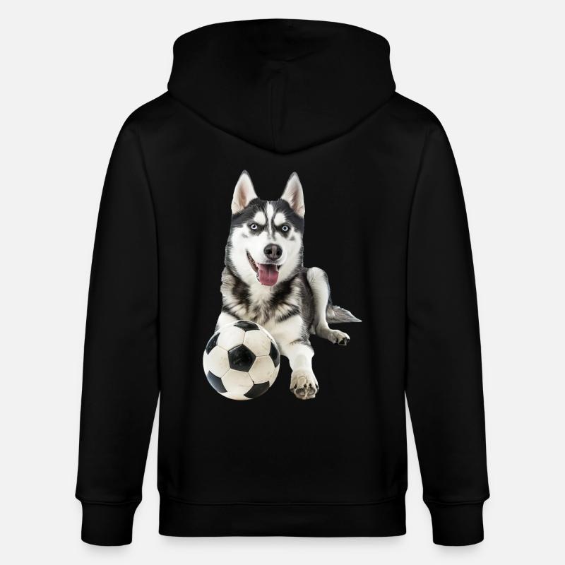 Husky sibérien - Veste à capuche bio CULTIVATOR Stanley/Stella Unisexe - noir
