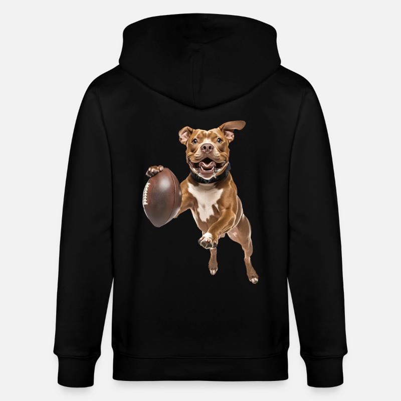 Pitbull terrier américain - Veste à capuche bio CULTIVATOR Stanley/Stella Unisexe - noir