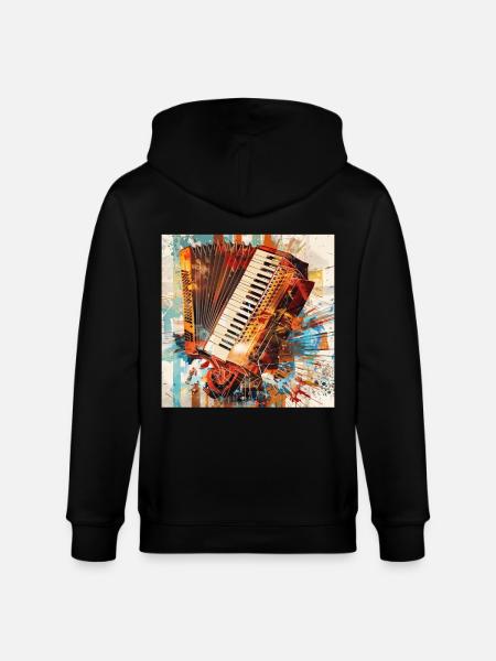 Accordion - Stanley/Stella CULTIVATOR  Unisex Organic Hooded Jacket - black