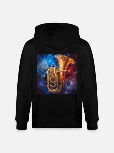 Tuba - Stanley/Stella CULTIVATOR  Unisex Organic Hooded Jacket - black
