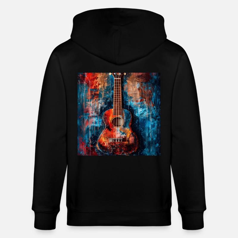 Ukulele - Stanley/Stella Unisex Bio-Kapuzenjacke CULTIVATOR  - Schwarz