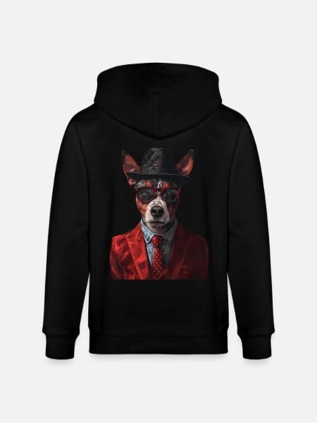 Australischer Treibhund - Stanley/Stella Unisex Bio-Kapuzenjacke CULTIVATOR  - Schwarz
