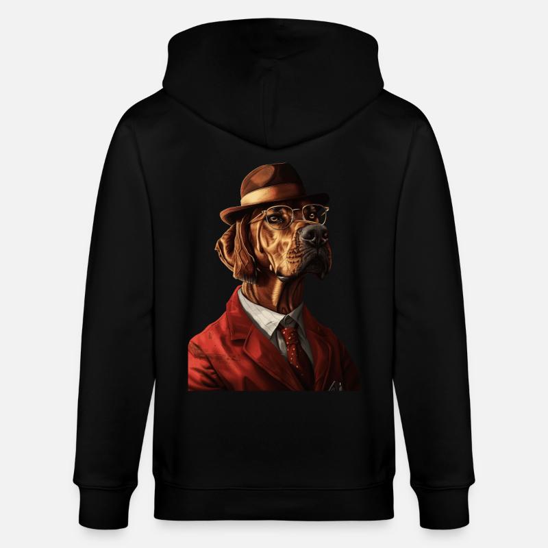 Rhodesian Ridgeback - Stanley/Stella Unisex Bio-Kapuzenjacke CULTIVATOR  - Schwarz