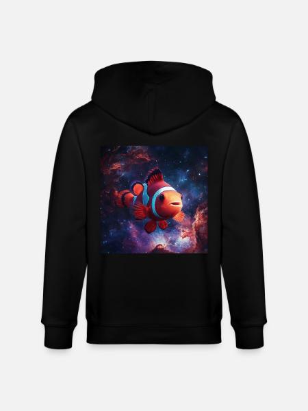 Clownfisch - Stanley/Stella Unisex Bio-Kapuzenjacke CULTIVATOR  - Schwarz