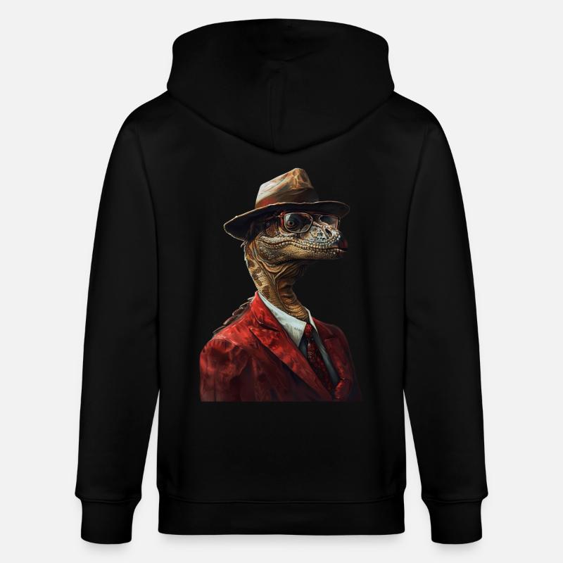 Utahraptor - Stanley/Stella Unisex Bio-Kapuzenjacke CULTIVATOR - Schwarz