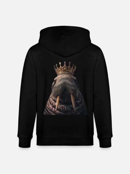Walross - Stanley/Stella Unisex Bio-Kapuzenjacke CULTIVATOR - Schwarz