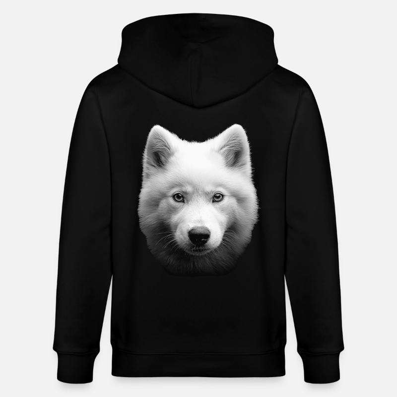 Samojede - Stanley/Stella Unisex Bio-Kapuzenjacke CULTIVATOR  - Schwarz