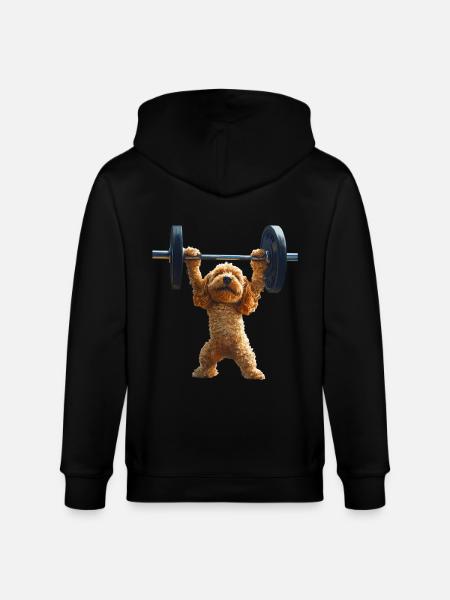 Cocker Spaniel - Stanley/Stella Unisex Bio-Kapuzenjacke CULTIVATOR - Schwarz