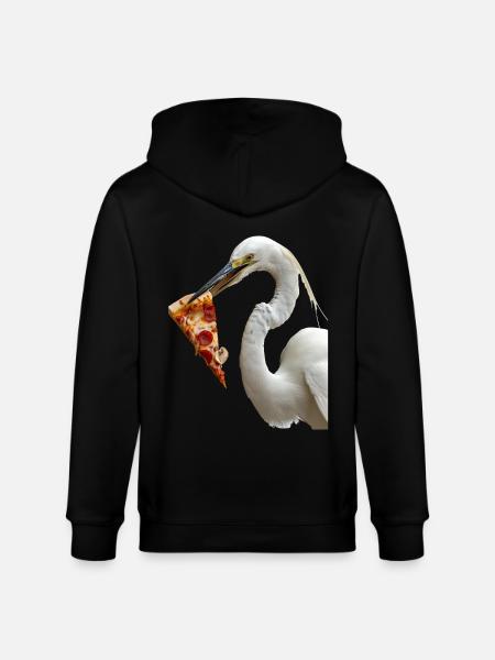 Reiher Vogel - Stanley/Stella Unisex Bio-Kapuzenjacke CULTIVATOR  - Schwarz