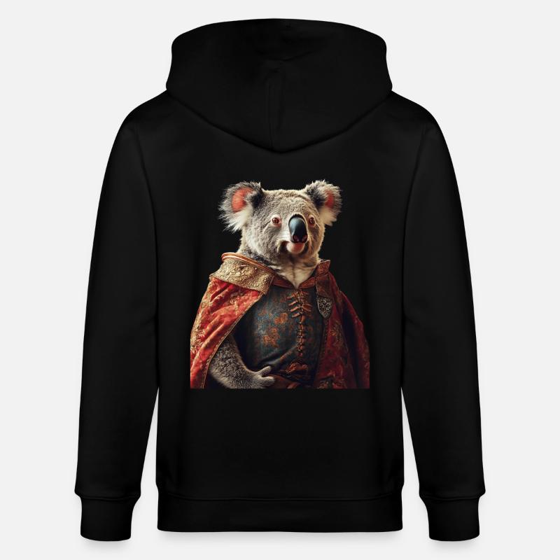 Koala - Stanley/Stella Unisex Bio-Kapuzenjacke CULTIVATOR  - Schwarz