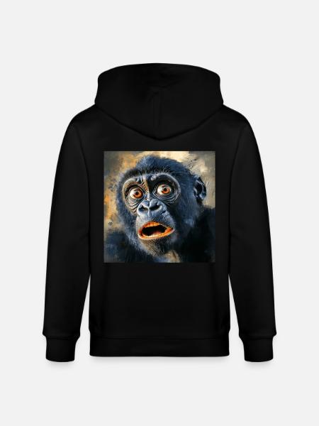 Gorilla - Stanley/Stella Unisex Bio-Kapuzenjacke CULTIVATOR - Schwarz