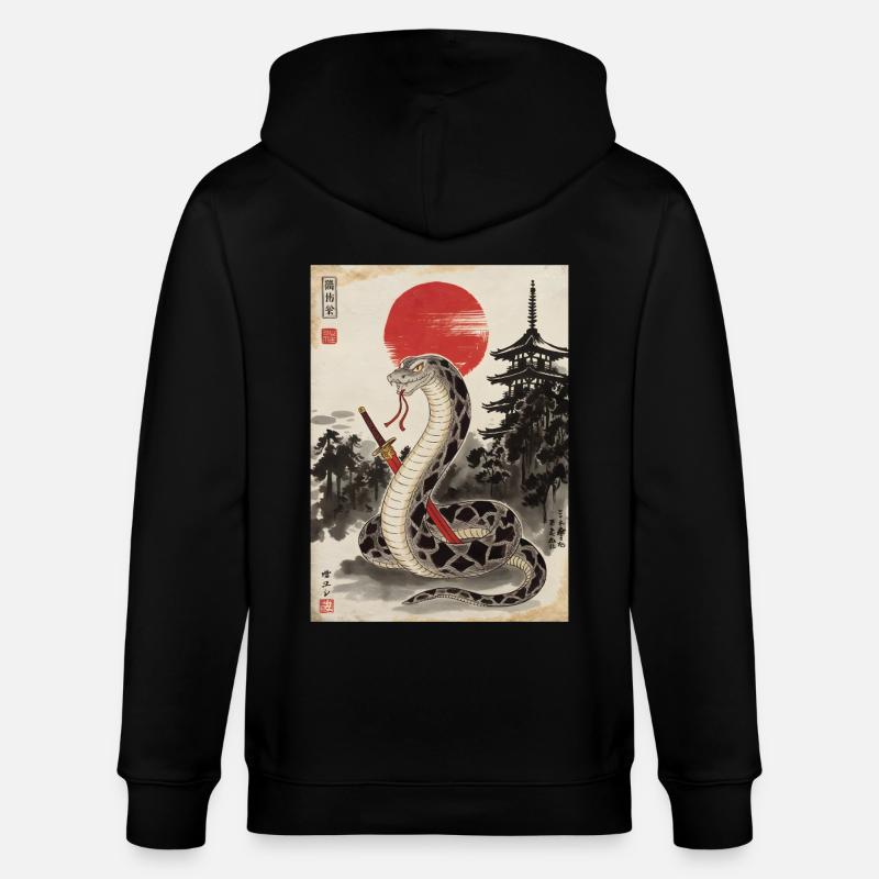 Samurai - Stanley/Stella Unisex Bio-Kapuzenjacke CULTIVATOR  - Schwarz