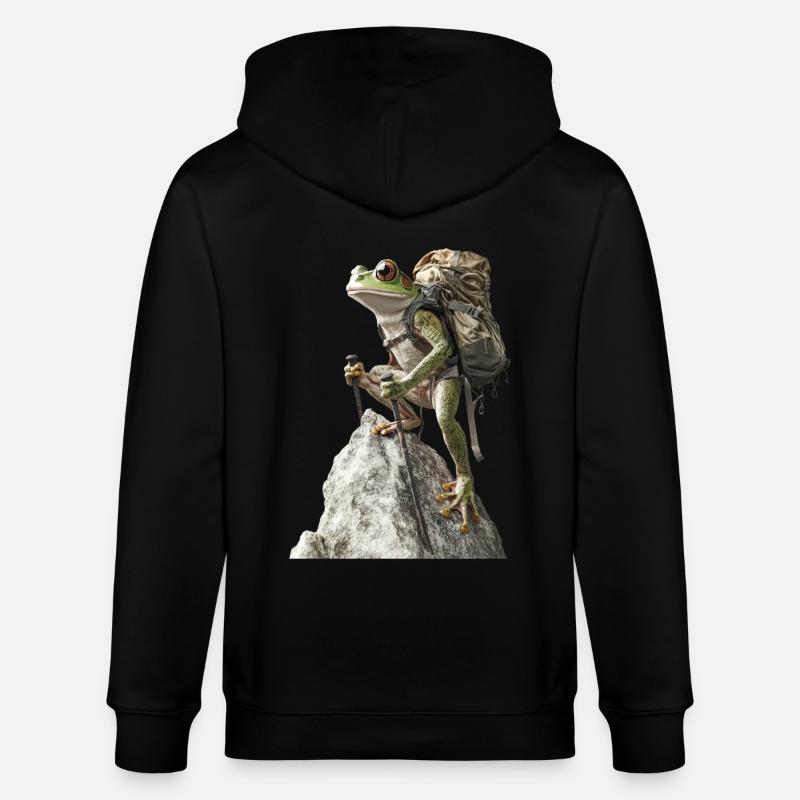 Frosch - Stanley/Stella Unisex Bio-Kapuzenjacke CULTIVATOR  - Schwarz