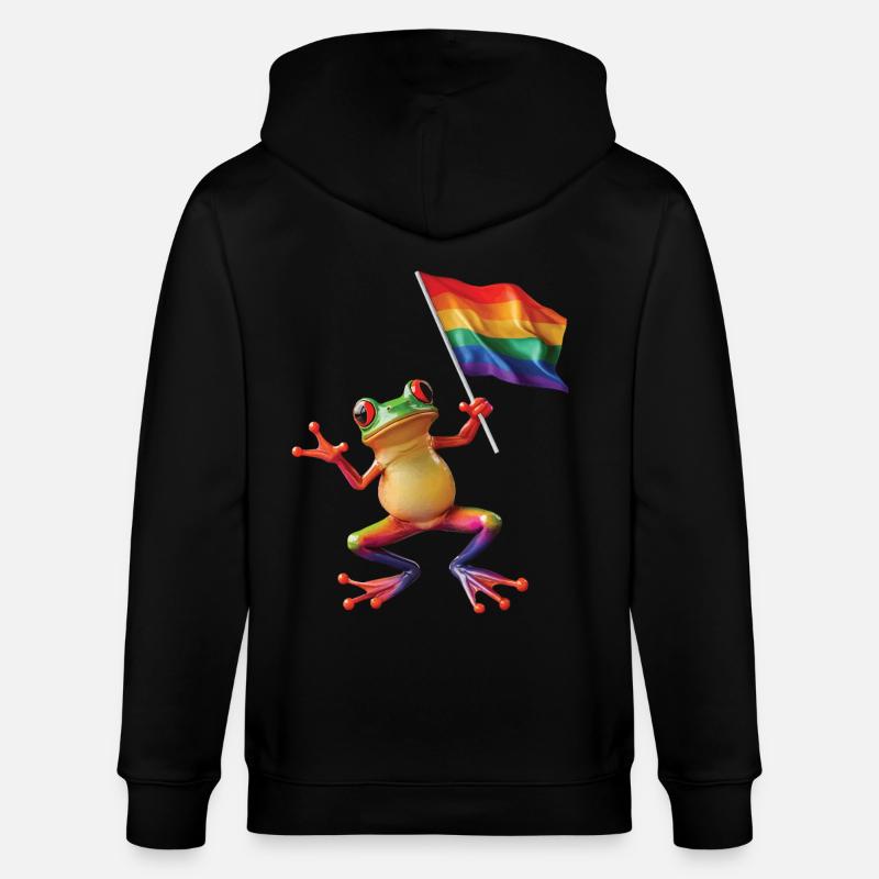 Frosch - Stanley/Stella Unisex Bio-Kapuzenjacke CULTIVATOR - Schwarz