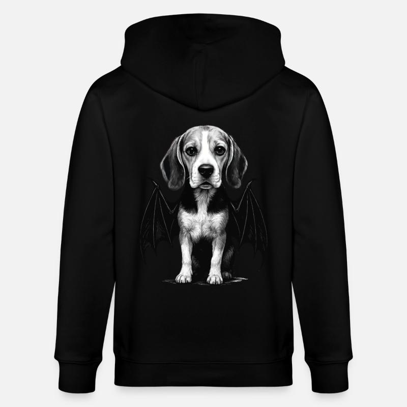 Beagle - Stanley/Stella Unisex Bio-Kapuzenjacke CULTIVATOR  - Schwarz