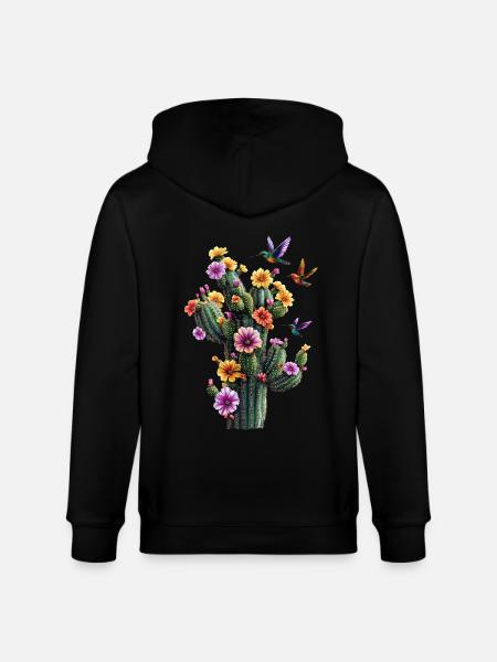 Kaktus - Stanley/Stella Unisex Bio-Kapuzenjacke CULTIVATOR  - Schwarz