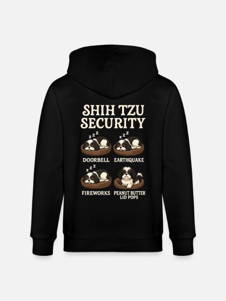 Shih Tzu - Stanley/Stella CULTIVATOR  Unisex Organic Hooded Jacket - black