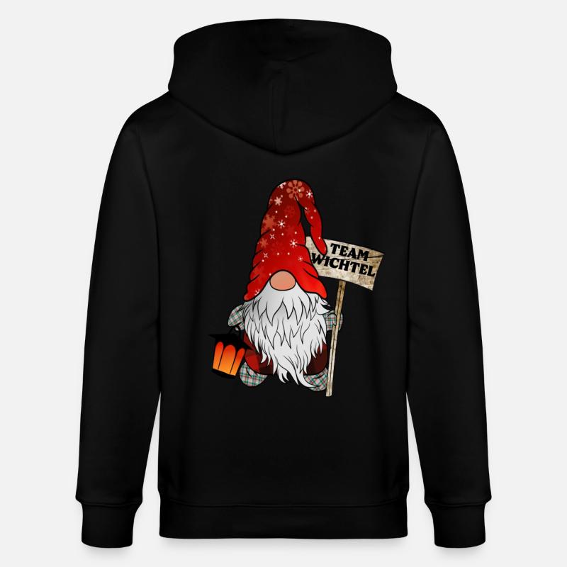 Gnome de Noël de l’équipe Gnome - Veste à capuche bio CULTIVATOR Stanley/Stella Unisexe - noir
