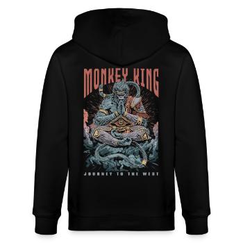 Monkey King - Stanley/Stella CULTIVATOR  Unisex Organic Hooded Jacket - black - Back - Anna (173cm)