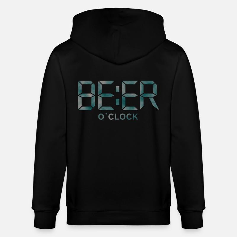 Bier-Uhr - Stanley/Stella Unisex Bio-Kapuzenjacke CULTIVATOR  - Schwarz