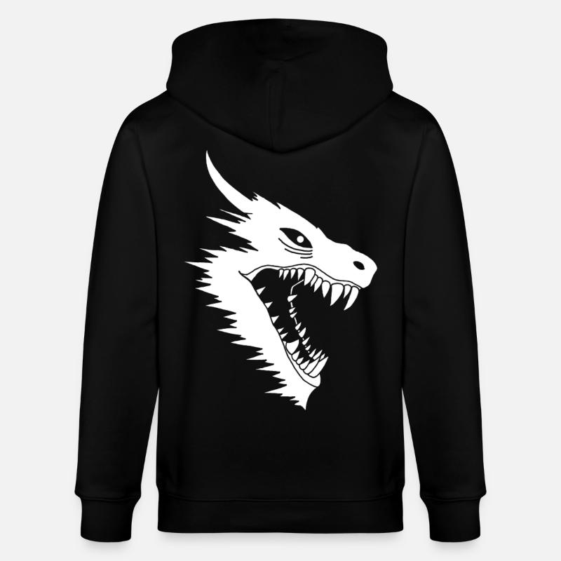 Attaque du dragon blanc - Veste à capuche bio CULTIVATOR Stanley/Stella Unisexe - noir