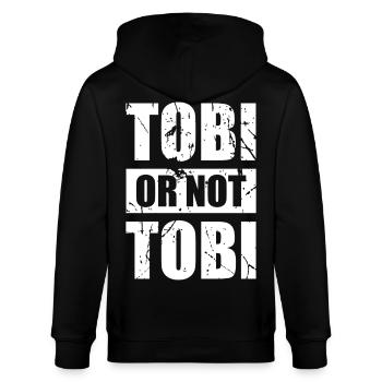 Tobi or not Tobi - Original Retro Design - Stanley/Stella Unisex Bio-Kapuzenjacke CULTIVATOR  - Schwarz - Hinten - Anna (173cm)