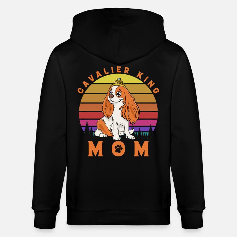 Cavalier King Mom - Stanley/Stella Unisex Bio-Kapuzenjacke CULTIVATOR  - Schwarz