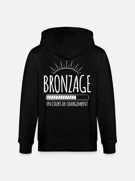 Tan Loading, Summer, Vacation, French - Stanley/Stella CULTIVATOR  Unisex Organic Hooded Jacket - black