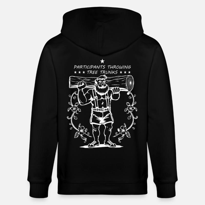 Baumstammweitwurf Wettkämpfer - Stanley/Stella Unisex Bio-Kapuzenjacke CULTIVATOR  - Schwarz