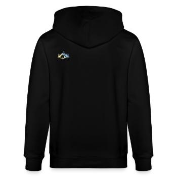 Camping Zelt - Stanley/Stella Unisex Bio-Kapuzenjacke CULTIVATOR  - Schwarz - Hinten - Anna (173cm)