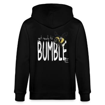 Get Ready To Bumble-Bee Hummel Humor Fun - Stanley/Stella Unisex Bio-Kapuzenjacke CULTIVATOR  - Schwarz - Hinten - Anna (173cm)