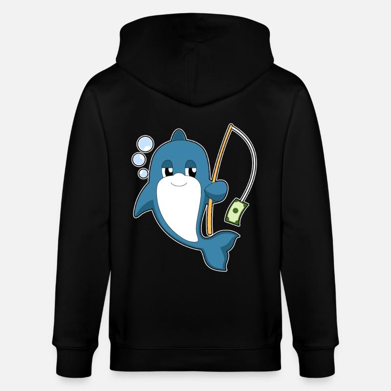 Dauphin Angler Bill Pêche - Veste à capuche bio CULTIVATOR Stanley/Stella Unisexe - noir