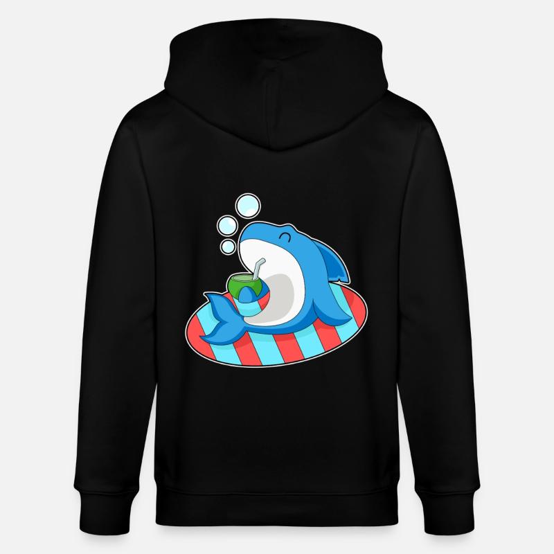 Requin Été Noix de - Veste à capuche bio CULTIVATOR Stanley/Stella Unisexe - noir